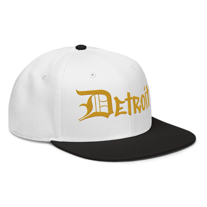 'Detroit' Flat Bill Snapback (Gold OED Tag) | 6-Panel