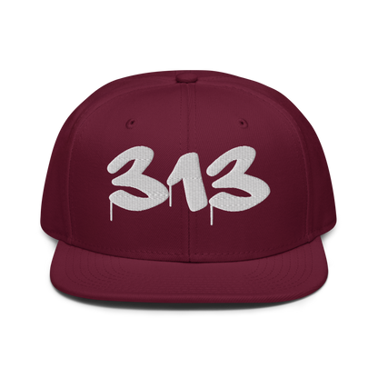 Detroit '313' Snapback (Tag Font) | 6-Panel