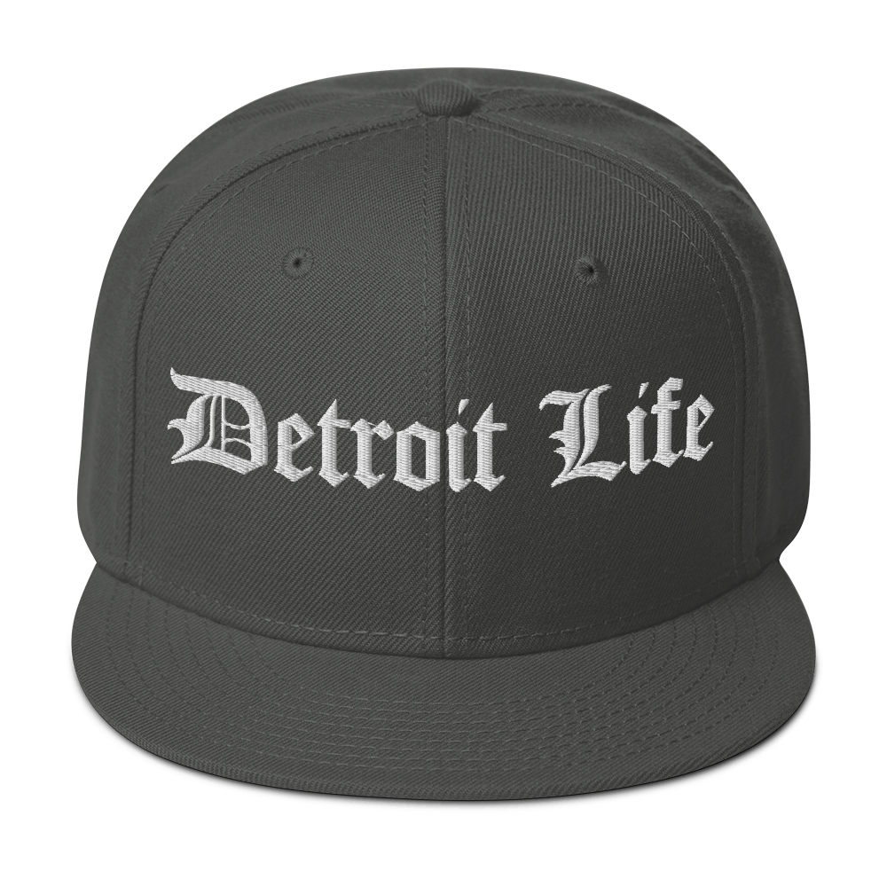 'Detroit Life' Flat Bill Snapback (Horizontal) | 6-Panel