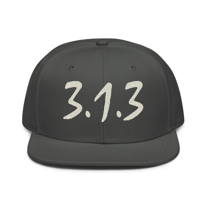 Detroit '313 Snapback (Ivory Compton Font) | 6-Panel