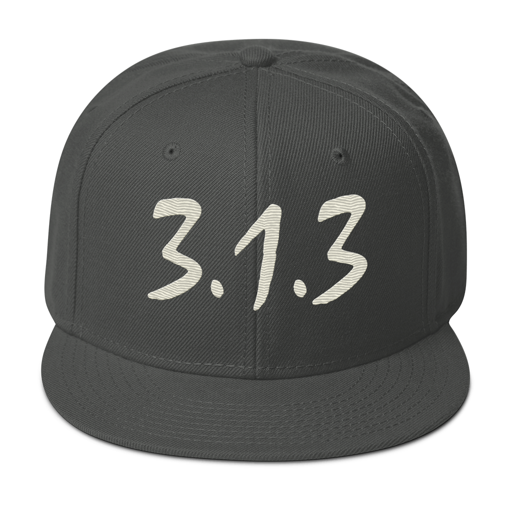 Detroit '313 Snapback (Ivory Compton Font) | 6-Panel