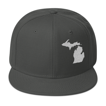 Michigan Snapback | 6-Panel - Platinum Outline