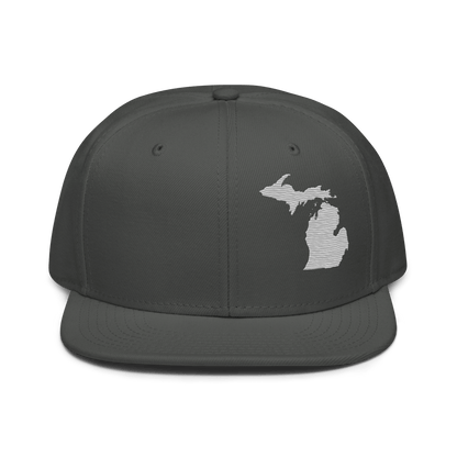 Michigan Snapback | 6-Panel - Platinum Outline