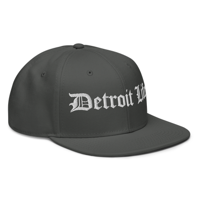 'Detroit Life' Flat Bill Snapback (Horizontal) | 6-Panel