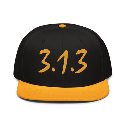 Detroit '313 Snapback (All Gold Compton Font) | 6-Panel