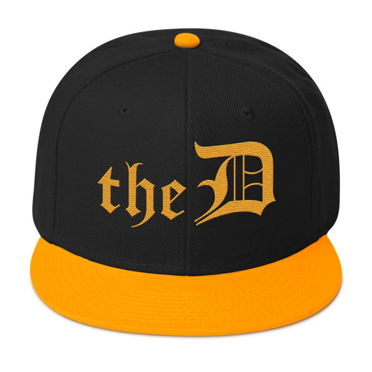 Detroit 'The D' Snapback | 6-Panel - Gold