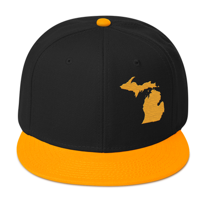 Michigan Snapback | 6-Panel - Gold Outline