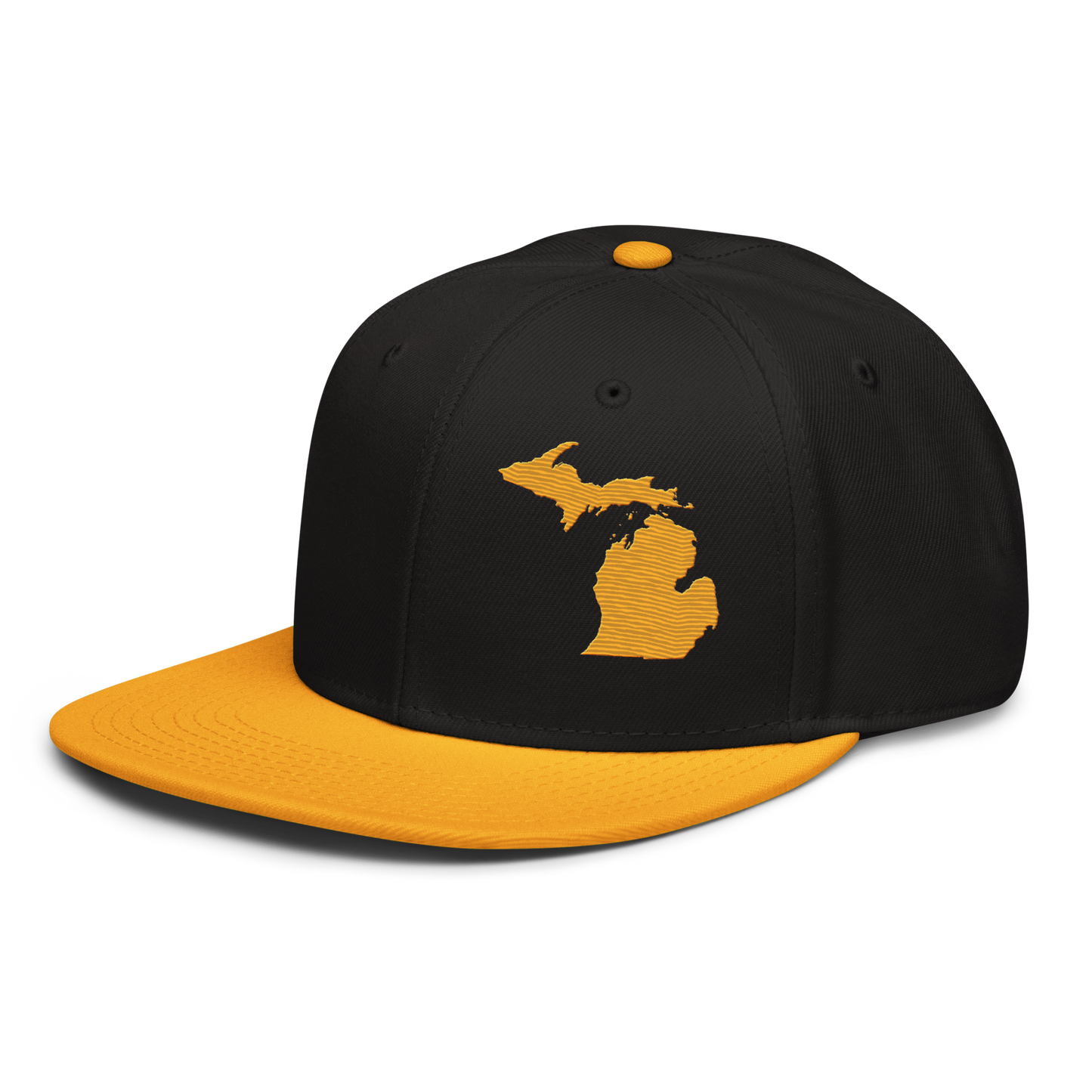 Michigan Snapback | 6-Panel - Gold Outline