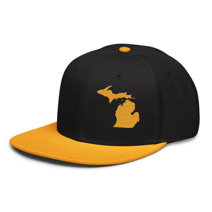 Michigan Snapback | 6-Panel - Gold Outline