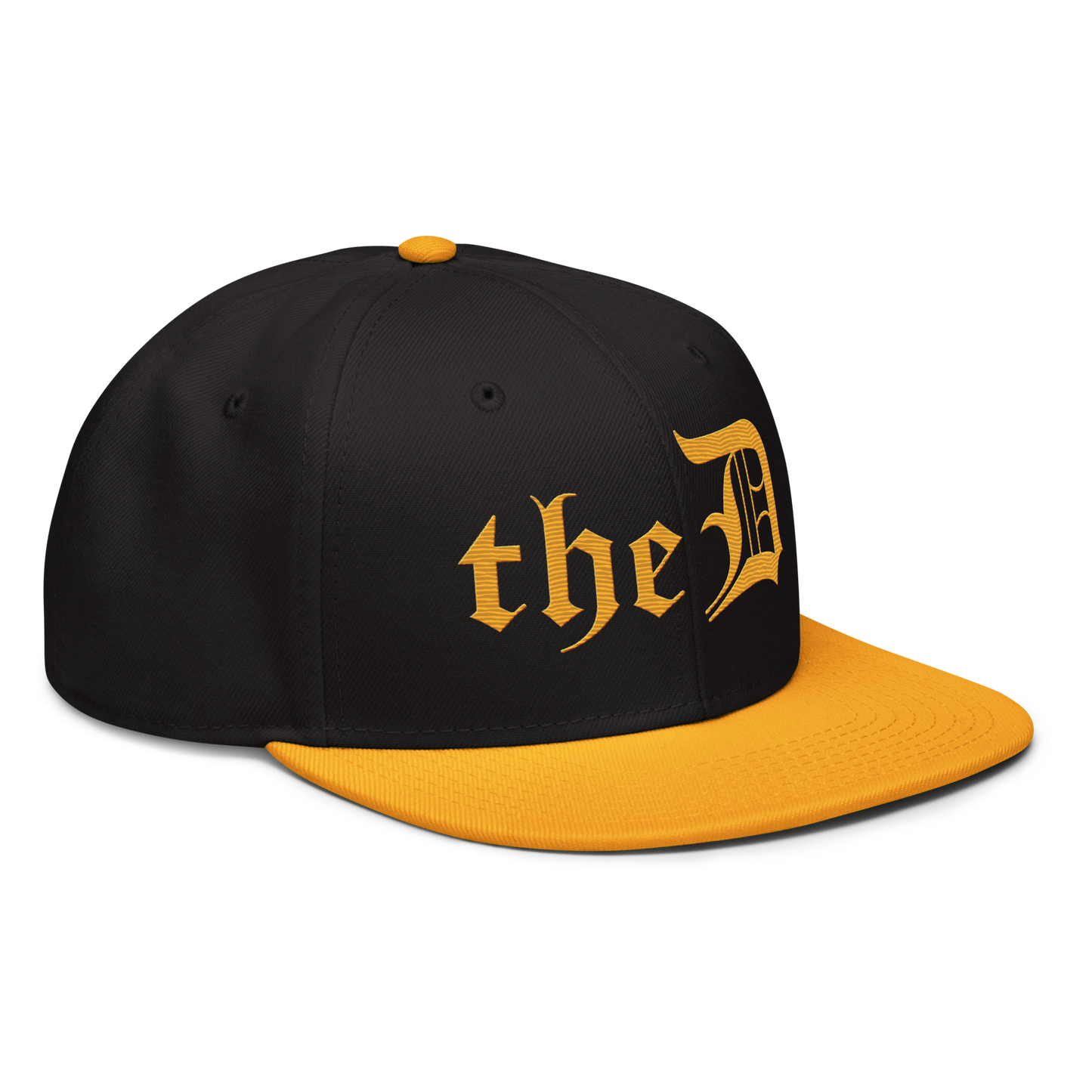 Detroit 'The D' Snapback | 6-Panel - Gold