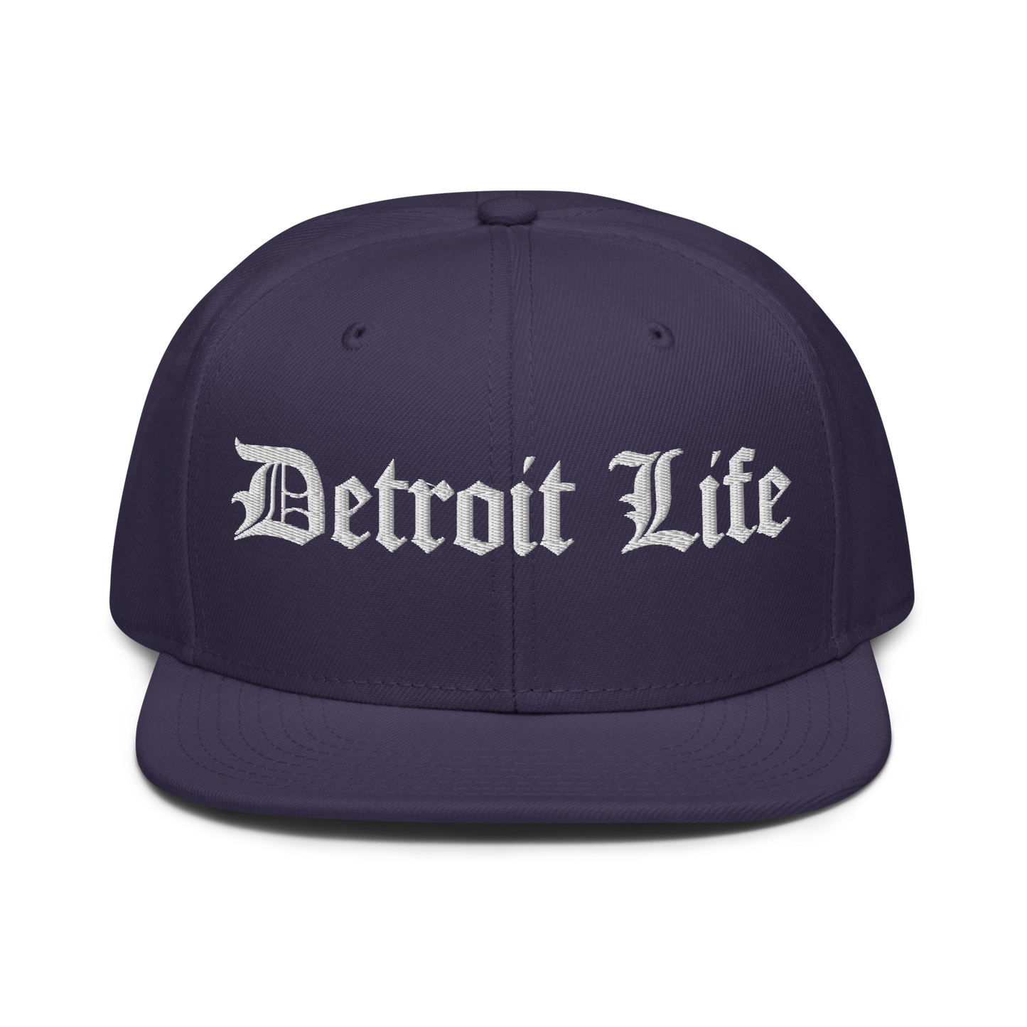 'Detroit Life' Flat Bill Snapback (Horizontal) | 6-Panel