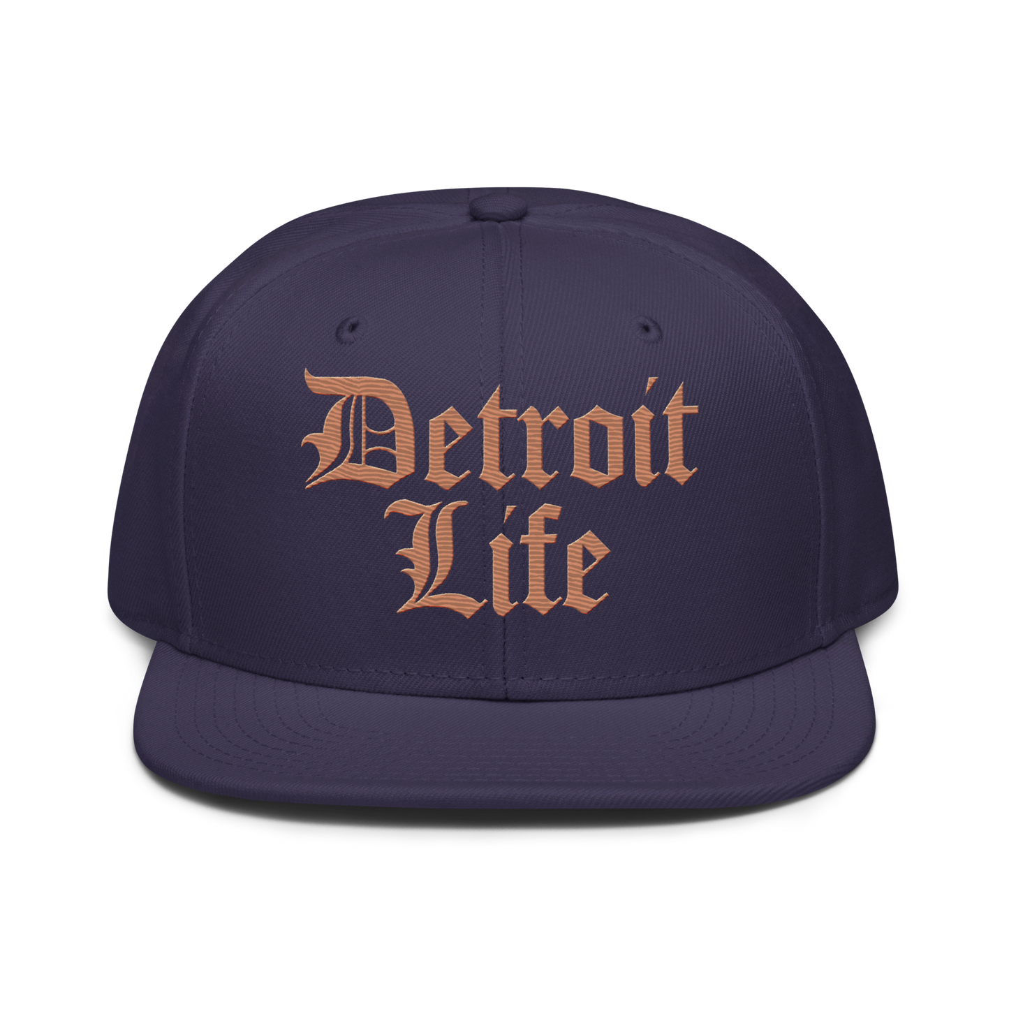 'Detroit Life' Flat Bill Snapback (Copper) | 6-Panel