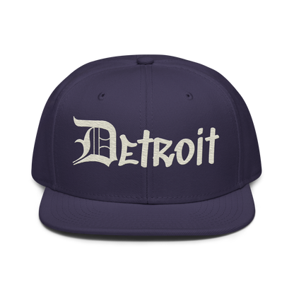 'Detroit' Flat Bill Snapback (OED Tag) | 6-Panel - Ivory