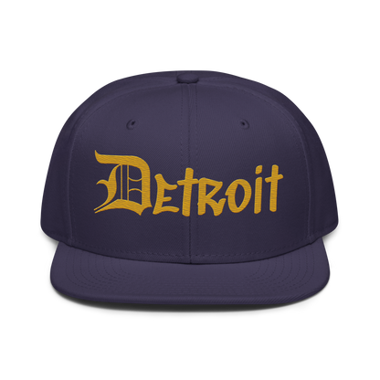 'Detroit' Flat Bill Snapback (Gold OED Tag) | 6-Panel