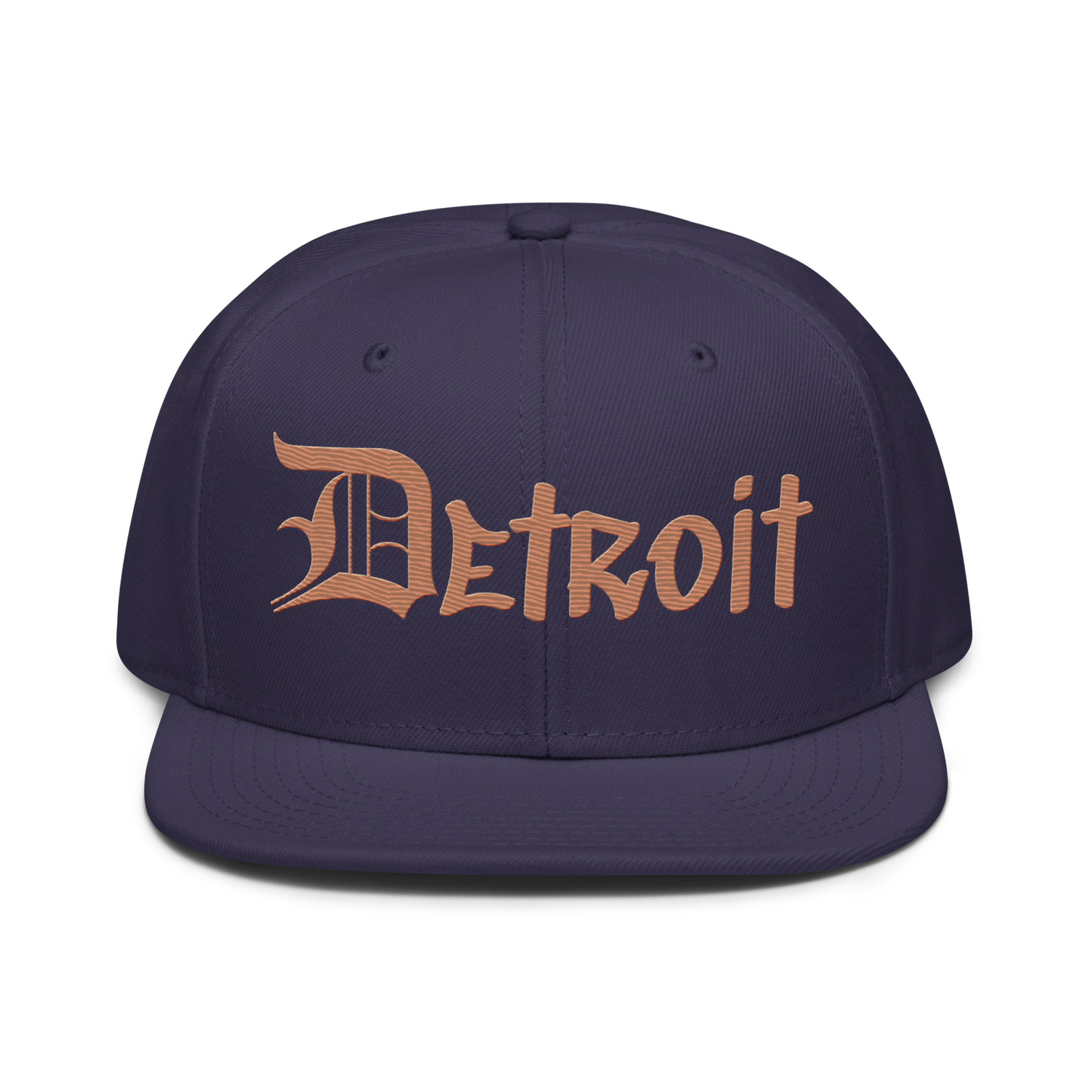 'Detroit' Flat Bill Snapback (Copper OED Tag) | 6-Panel