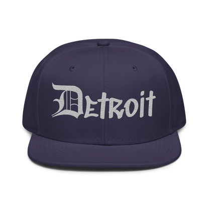 'Detroit' Flat Bill Snapback (Platinum OED Tag) | 6-Panel