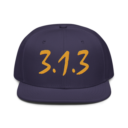 Detroit '313 Snapback (Gold Compton Font) | 6-Panel