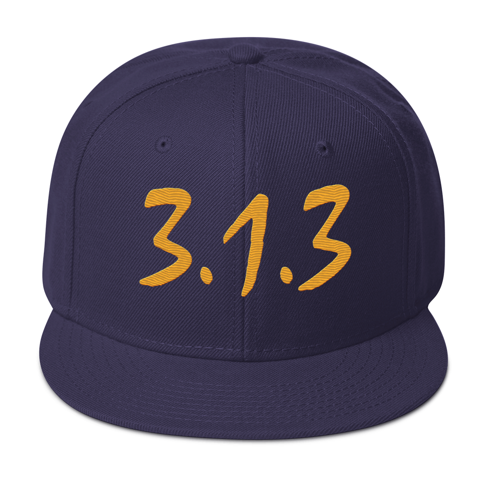 Detroit '313 Snapback (Gold Compton Font) | 6-Panel