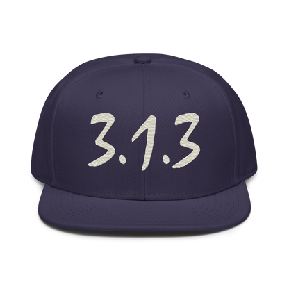 Detroit '313 Snapback (Ivory Compton Font) | 6-Panel