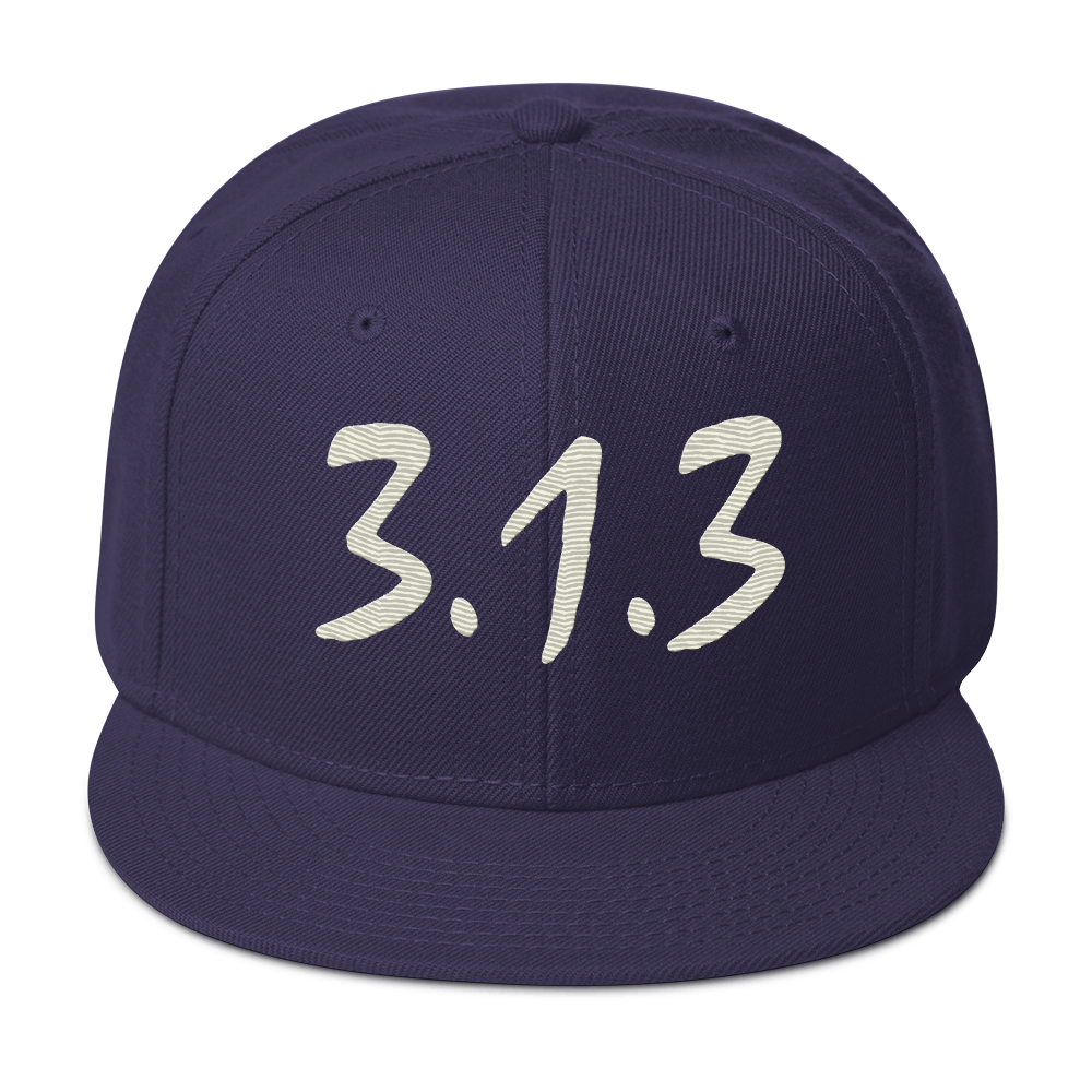 Detroit '313 Snapback (Ivory Compton Font) | 6-Panel