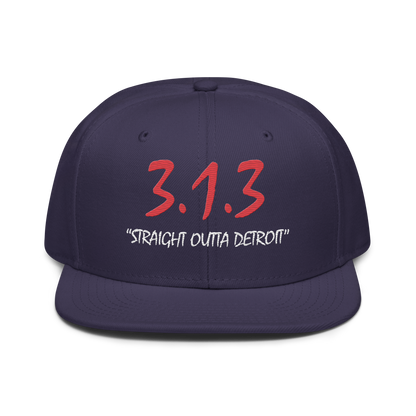 '313 Straight Outta Detroit' Snapback | 6-Panel