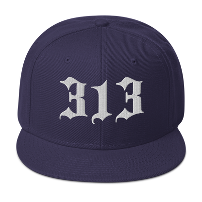 Detroit '313' Snapback (Old English Font) | 6-Panel