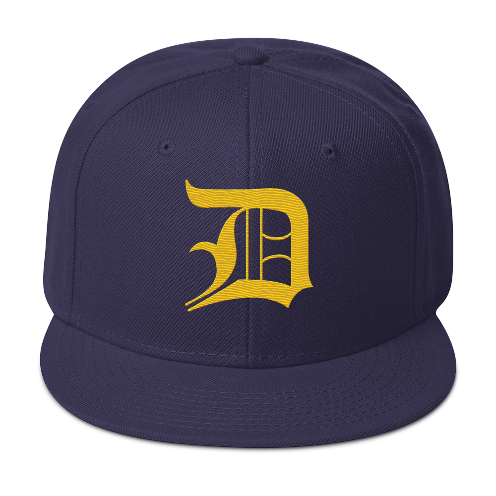 Detroit 'Old English D' Snapback | 6-Panel - Maize