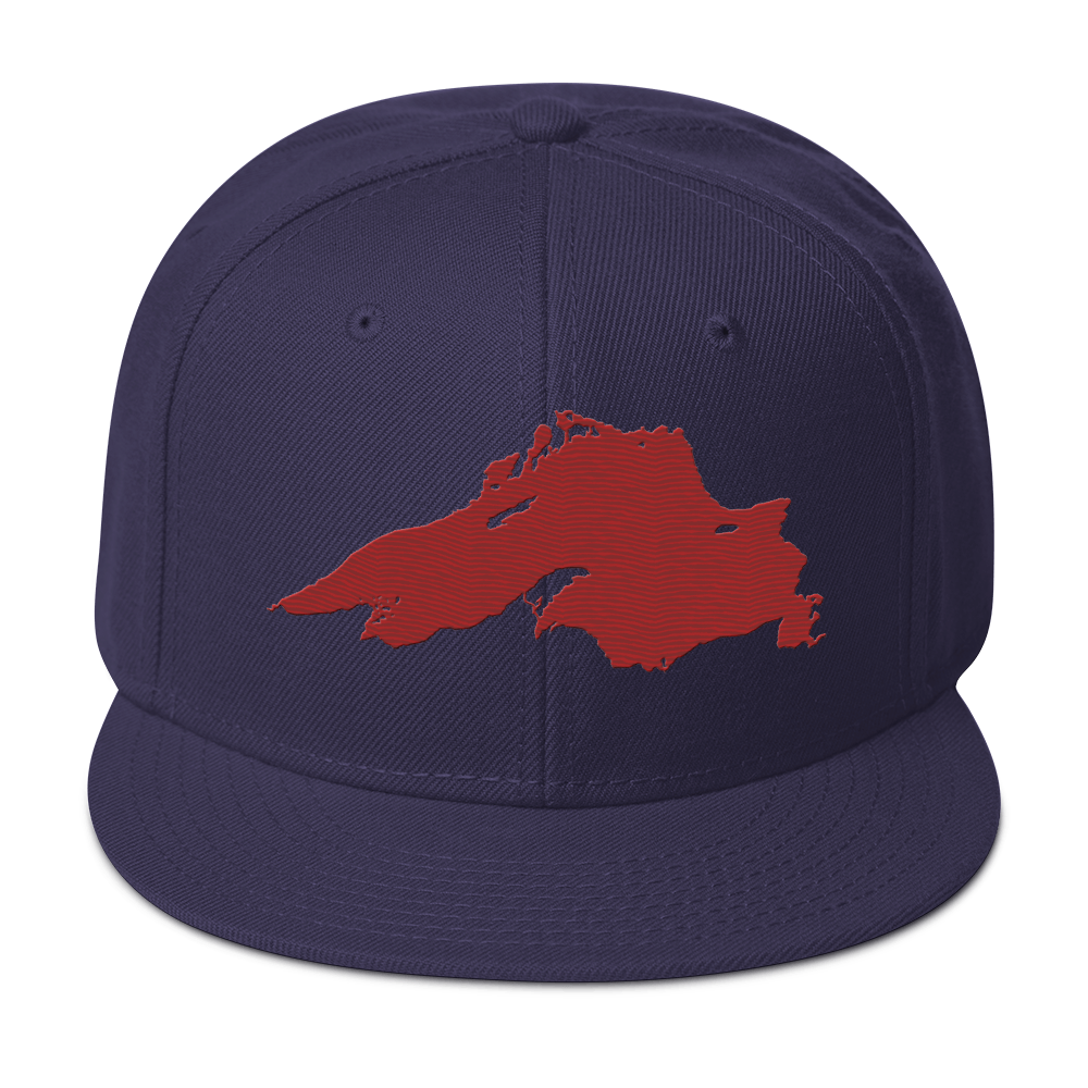 Lake Superior Snapback | 6-Panel - Thimbleberry Red