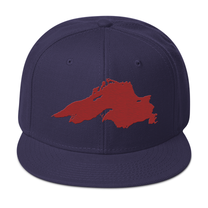 Lake Superior Snapback | 6-Panel - Thimbleberry Red