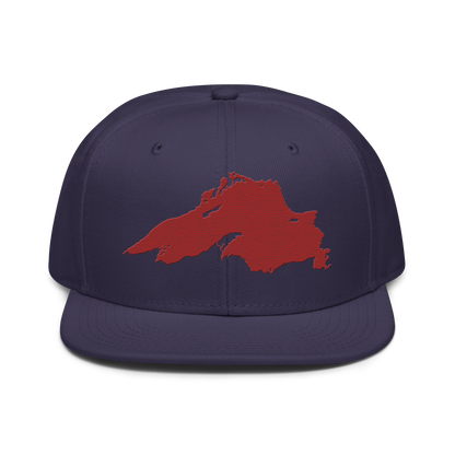 Lake Superior Snapback | 6-Panel - Thimbleberry Red