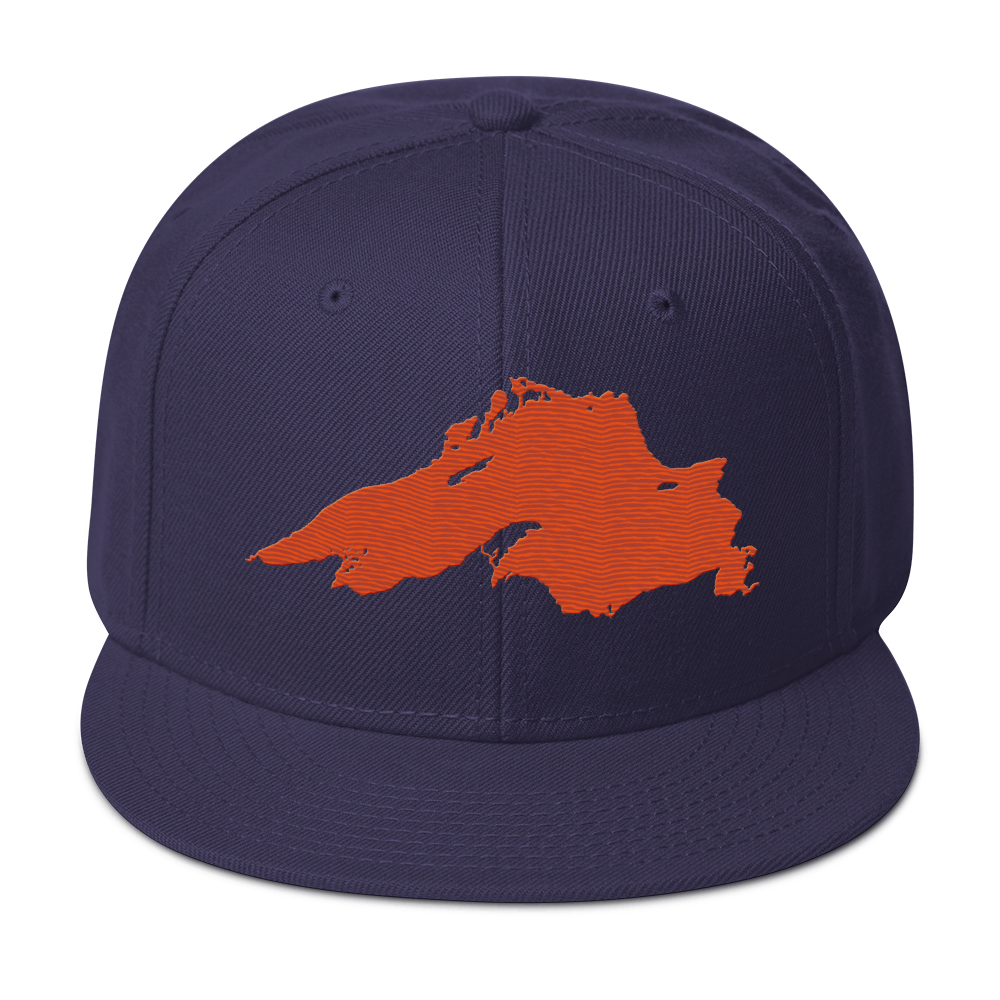 Lake Superior Snapback | 6-Panel - Maple Leaf Orange