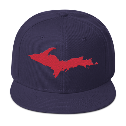 Upper Peninsula Snapback | 6-Panel - Lighthouse Red