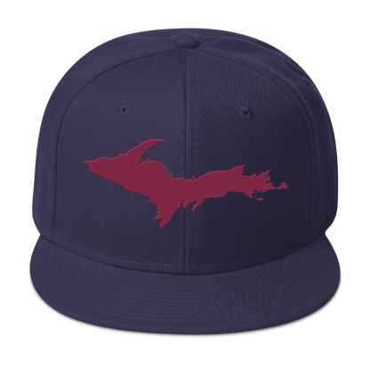 Upper Peninsula Snapback | 6-Panel - Ruby Red