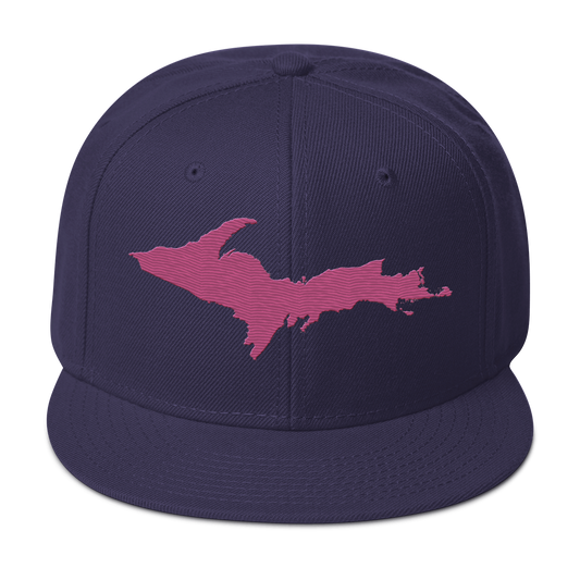 Upper Peninsula Snapback | 6-Panel - Apple Blossom Pink