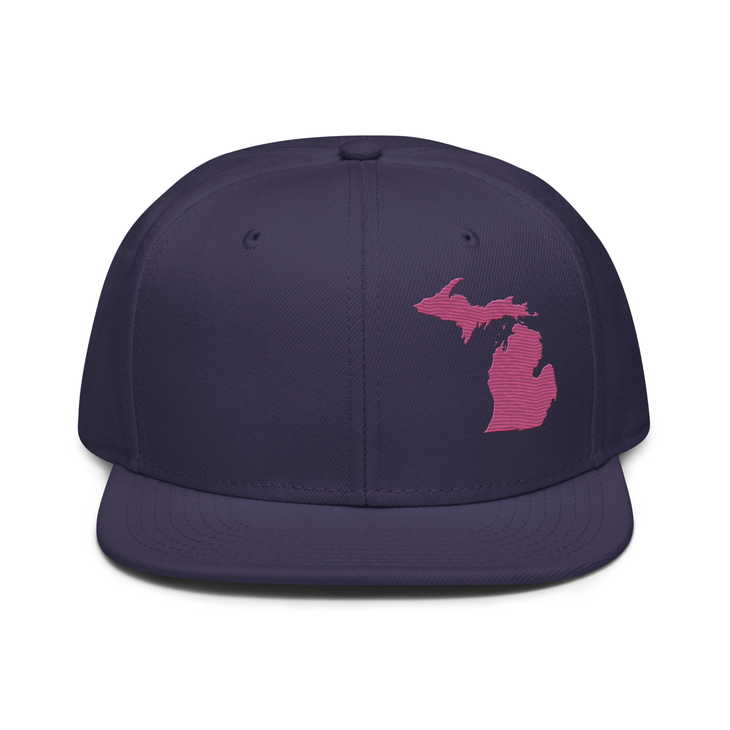 Michigan Snapback | 6-Panel - Apple Blossom Pink Outline