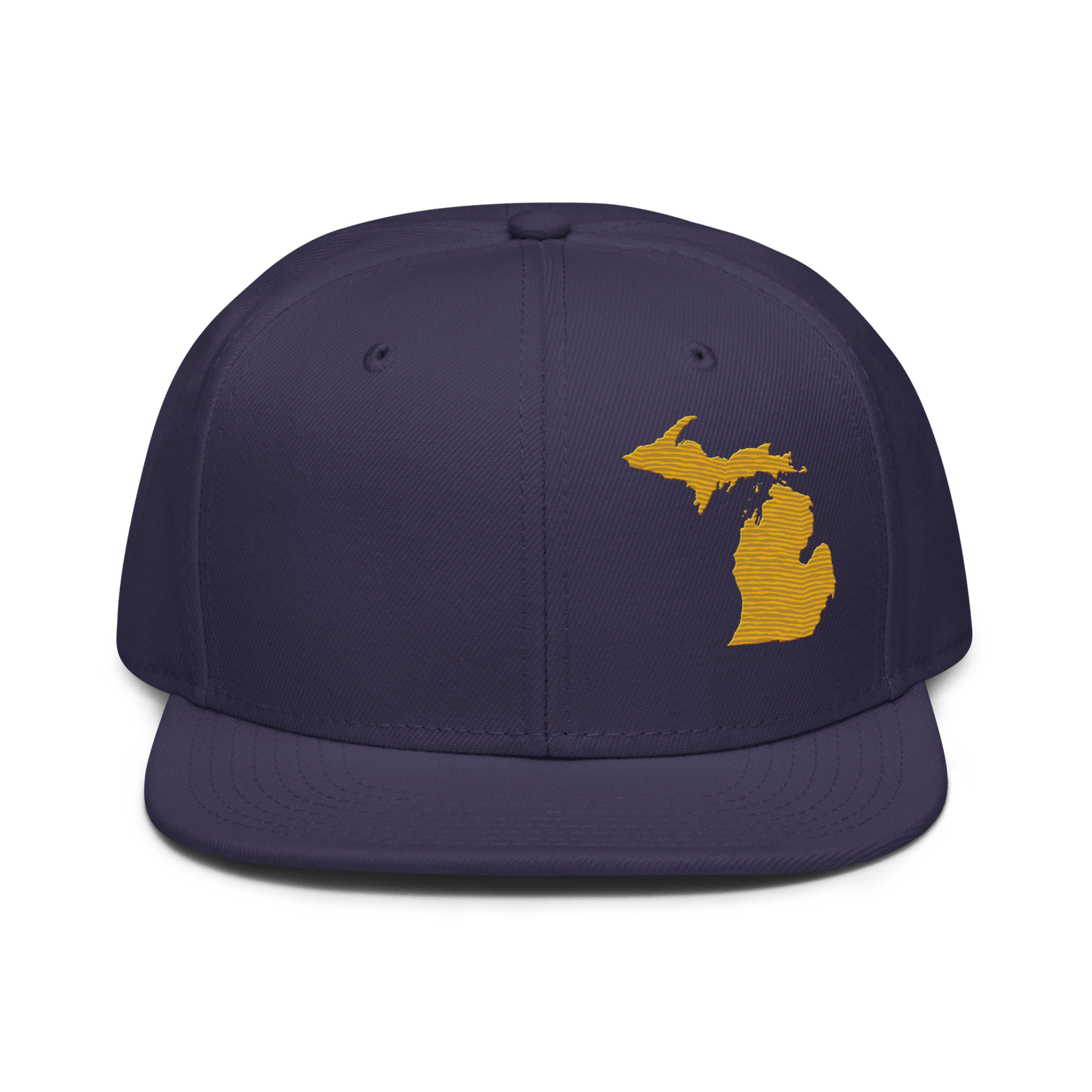 Michigan Snapback | 6-Panel - Gold Outline