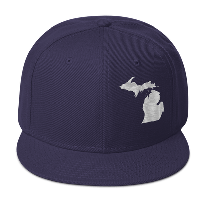 Michigan Snapback | 6-Panel - Platinum Outline