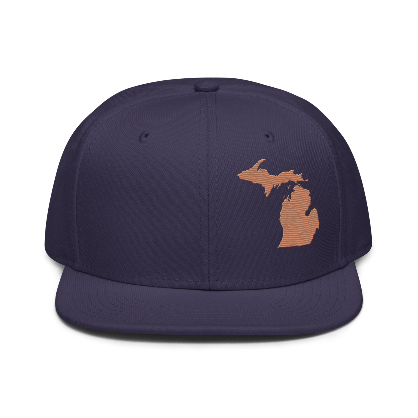 Michigan Snapback | 6-Panel - Copper Outline