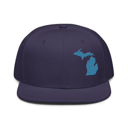 Michigan Snapback | 6-Panel - Traverse Blue Outline