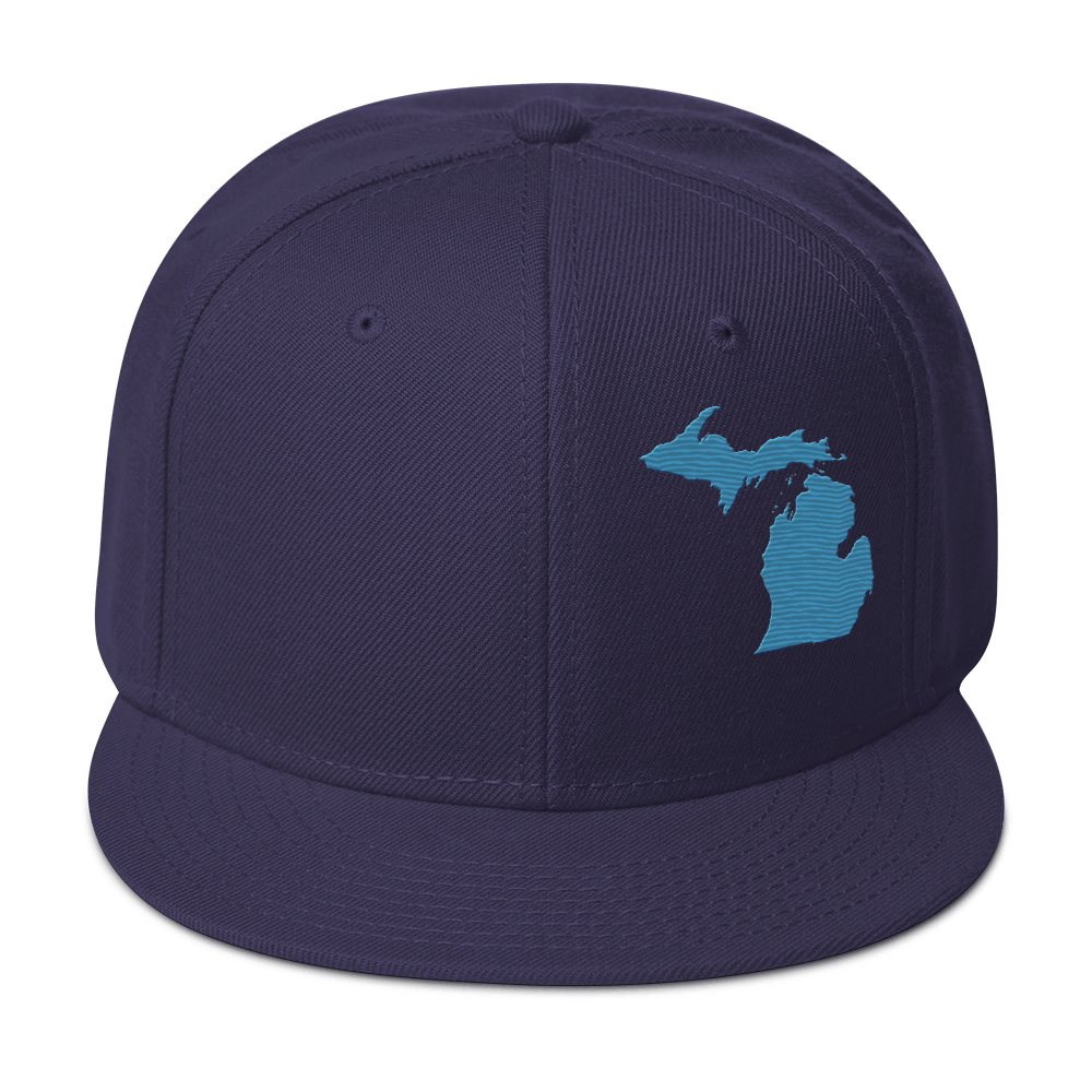 Michigan Snapback | 6-Panel - Traverse Blue Outline