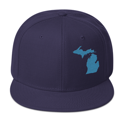 Michigan Snapback | 6-Panel - Traverse Blue Outline