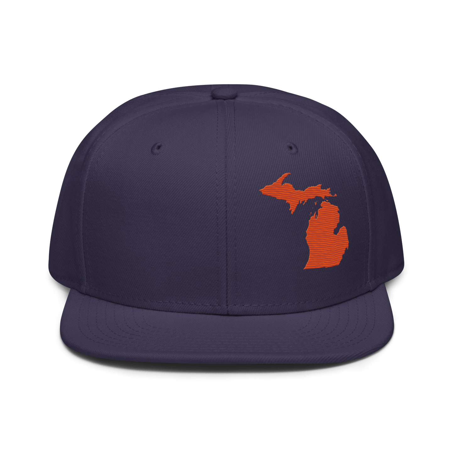 Michigan Snapback | 6-Panel - Maple Leaf Orange Outline