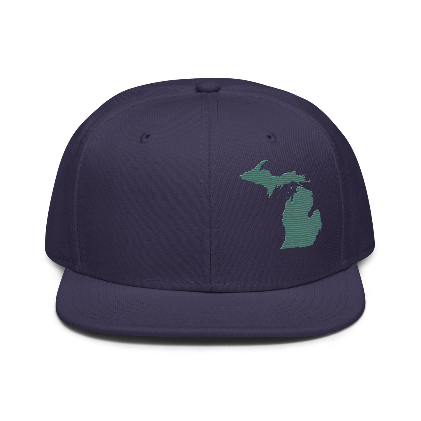 Michigan Snapback | 6-Panel - Copper Green Outline