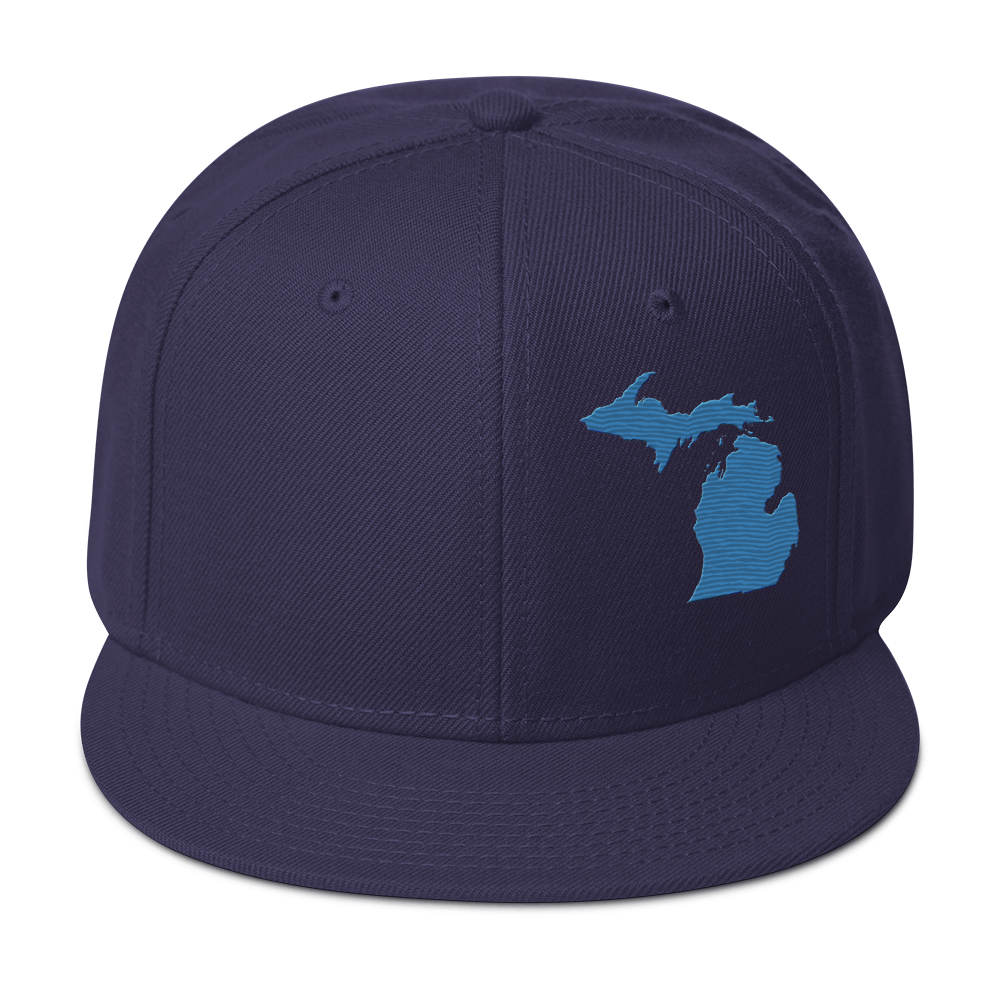 Michigan Snapback | 6-Panel - Superior Blue Outline