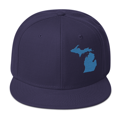 Michigan Snapback | 6-Panel - Superior Blue Outline