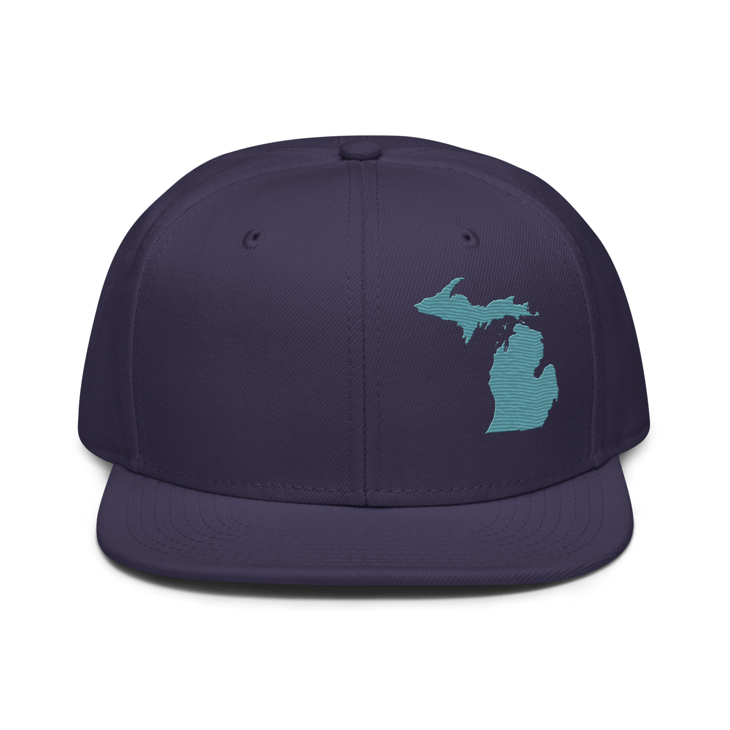 Michigan Snapback | 6-Panel - Huron Blue Outline