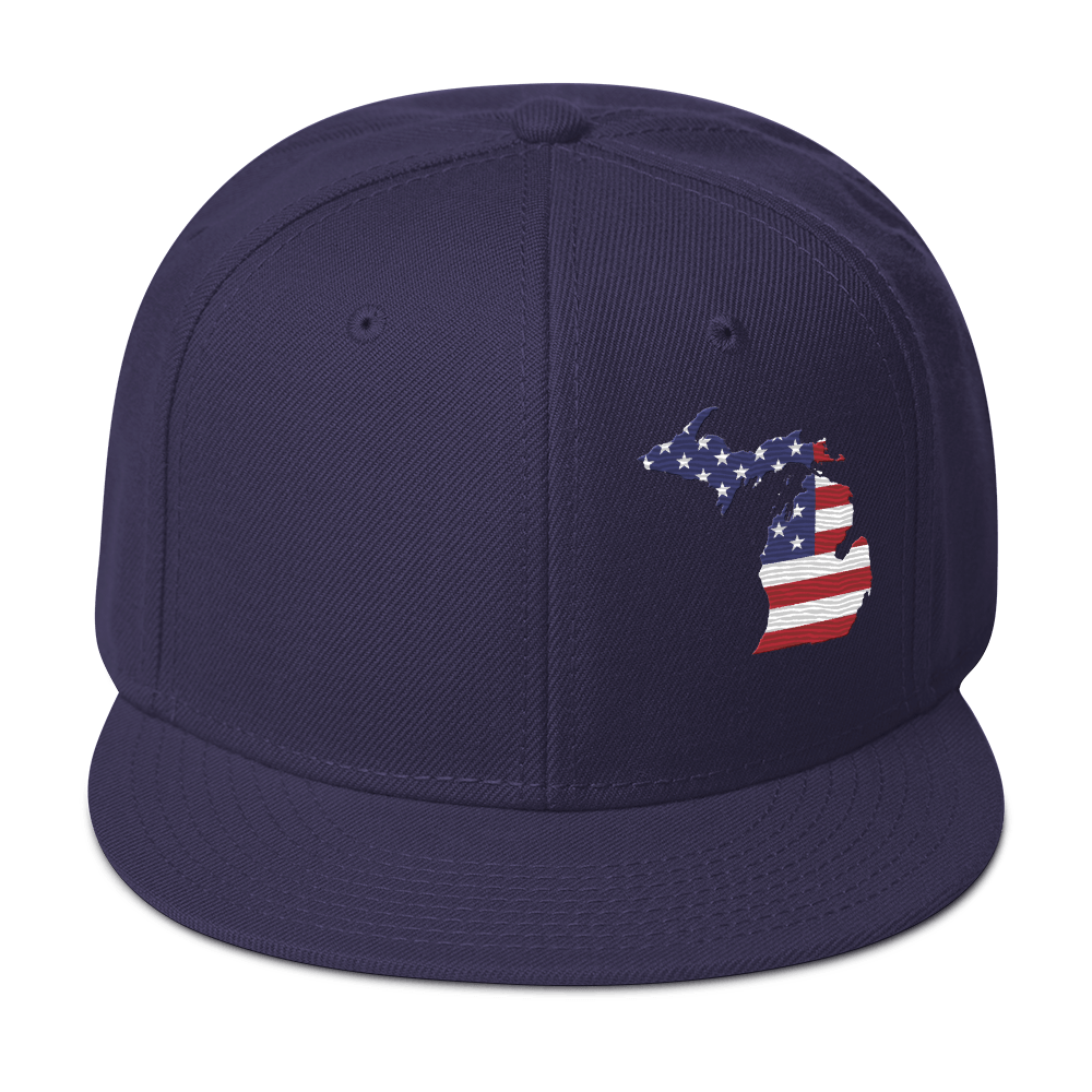 Michigan Snapback | 6-Panel - Patriotic Outline