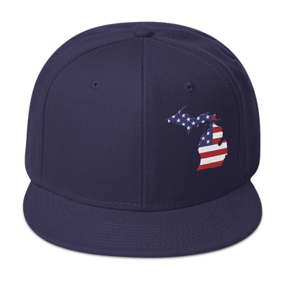 Michigan Snapback | 6-Panel - Patriotic Outline