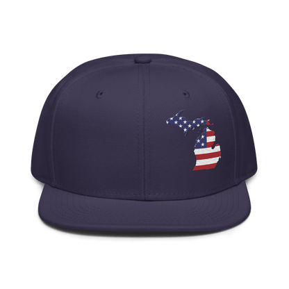 Michigan Snapback | 6-Panel - Patriotic Outline