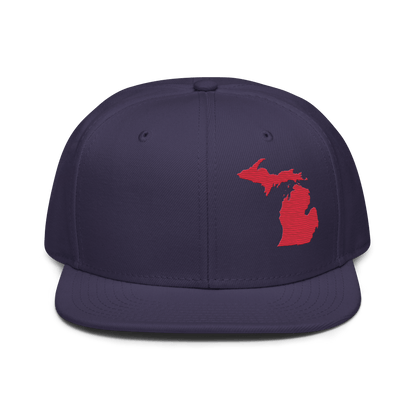 Michigan Snapback | 6-Panel - Lighthouse Red Outline